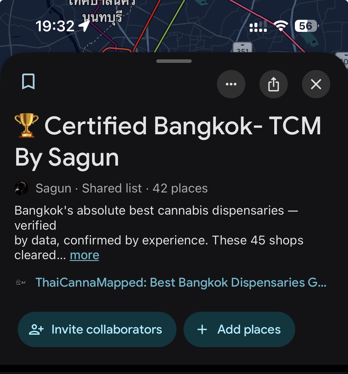 Certified Bangkok Google Maps list - Bangkok's best cannabis dispensaries verified by ThaiCannaMapped