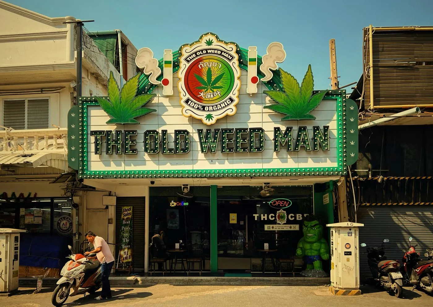The Old Weed Man dispensary storefront in Thailand  -  how cannabis got banned and why Thailand unbanned it