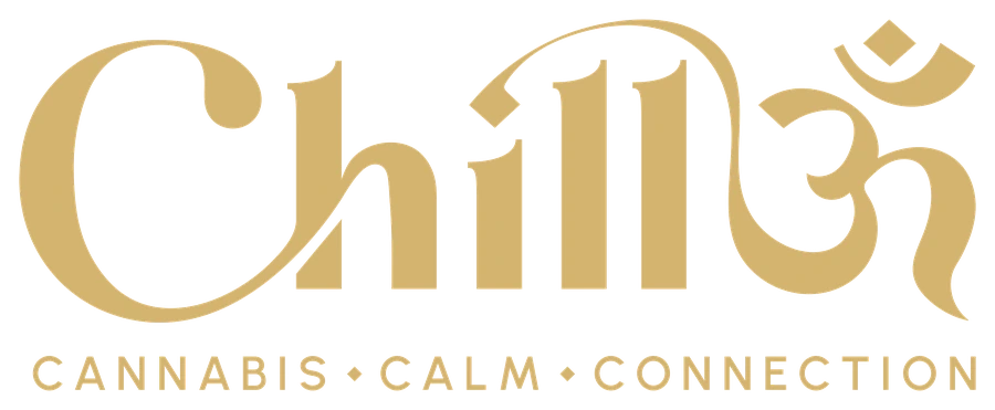 ChillOm wordmark, gold