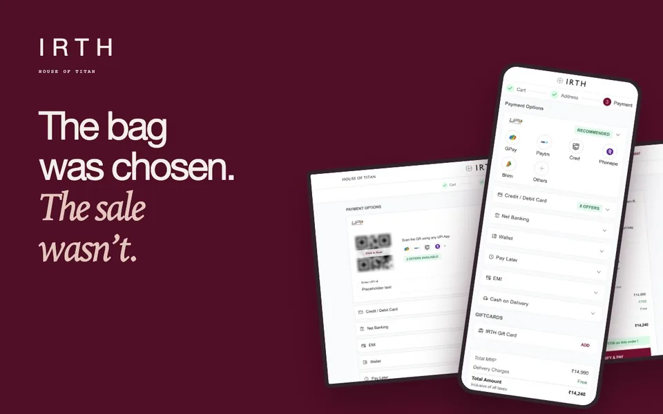 IRTH, House of Titan, checkout redesign